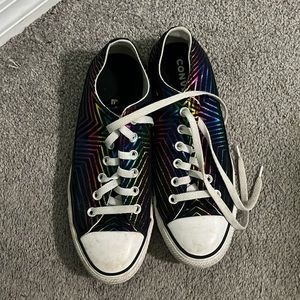 Womens size 9 rainbow star low top converses